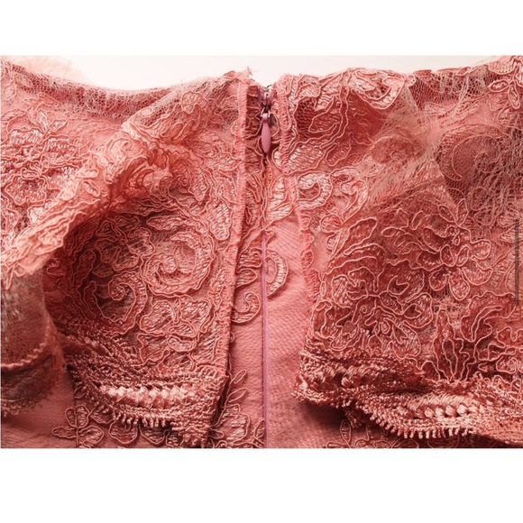 NICHOLAS Octavia Lace Pencil Midi Dress in Blush Pink / US 8 / Wedding - Picture 13 of 16